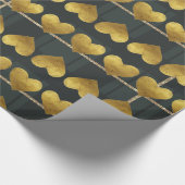 Papier cadeau or festif (Coin)