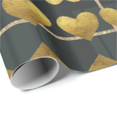 Papier cadeau or festif (Coin rond)