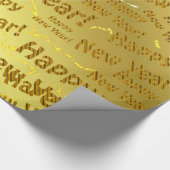 Papier Cadeau or heureux nouvelle année (Coin)