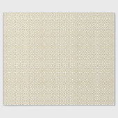 Papier Cadeau Or Jaune Géométrique Blanc (Plat)