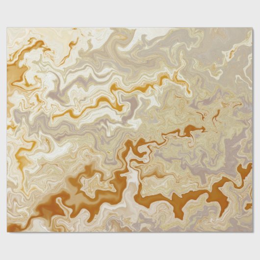 Papier Cadeau Or Marbelisé (Plat)