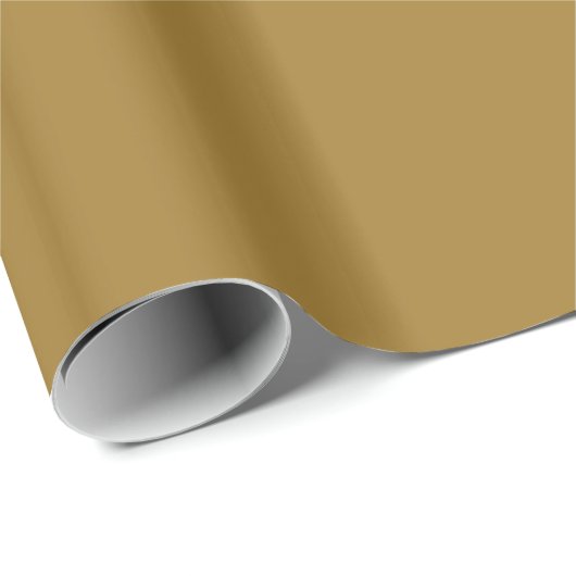 Papier Cadeau Or mat moyen uni (Coin rond)