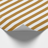 Papier Cadeau Or mat/rayure blanche (Coin)