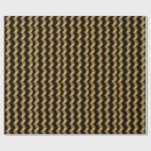 Papier Cadeau Or Noir (Plat)