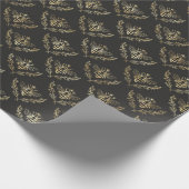 Papier Cadeau or Queen Bee sur noir (Coin)