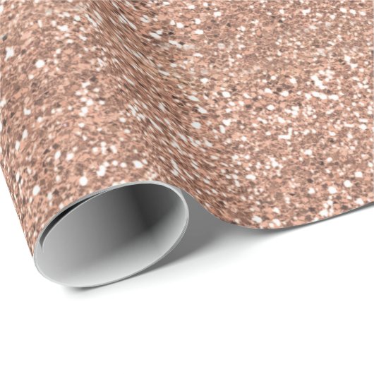 Papier Cadeau Or rose (Coin rond)