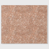 Papier Cadeau Or rose de parties scintillantes (Plat)