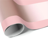 Papier Cadeau Or rose de poussin moderne élégant et bande rose (Coin rond)