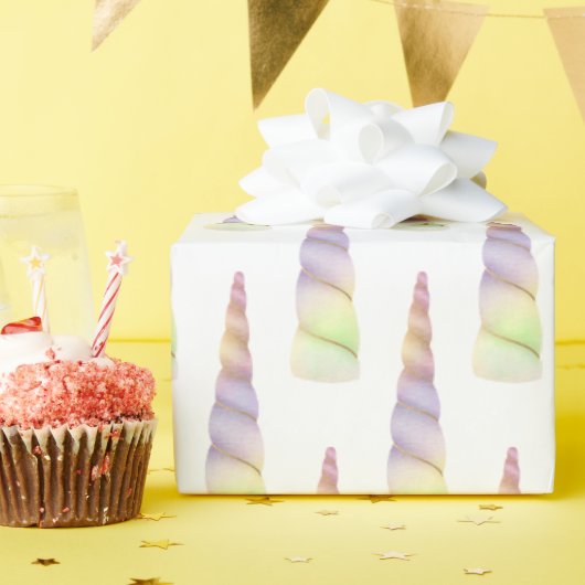 Papier Cadeau Or rose pourpre Lime Unicorne Anniversaire (Fête d'anniversaire)