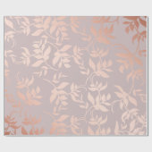 Papier Cadeau Or rose rose feuilles métalliques | poudrage (Plat)