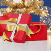 Papier Cadeau Or rouge