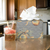 Papier Cadeau Or sur acier Gris Arbre de Noël Bulbes d'ornement