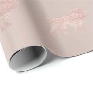 Papier Cadeau Or VIP scintillant métallique de rose de rose de
