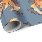 Papier Cadeau Oranda Goldfish (Coin rond)