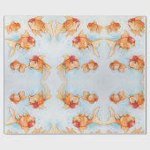 Papier Cadeau Oranda Goldfish (Plat)