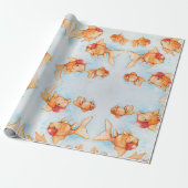 Papier Cadeau Oranda Goldfish (Déroulé)