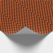 Papier Cadeau Orange and Black Argyle Pattern (Coin)