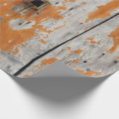 Papier Cadeau Orange and brown wooden board (Coin)