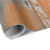 Papier Cadeau Orange and brown wooden board (Coin rond)