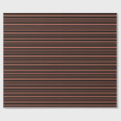 Papier Cadeau Orange Black Stripes Automne Halloween Holiday 202 (Plat)