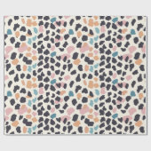 Papier Cadeau Orange Blush Pink Leopard Spots (Plat)