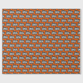 Papier Cadeau Orange Bold Brush classe of 2025 Wrapping Paper (Plat)