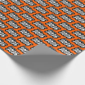 Papier Cadeau Orange Bold Brush classe of 2025 Wrapping Paper (Coin)