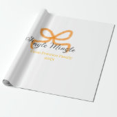 Papier Cadeau Orange bow jingle Mingle retro boho family namdate (Déroulé)