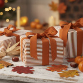 Papier Cadeau Orange Brûlé Simple Mince