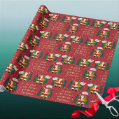 Papier Cadeau Orange Cat Tells Père Noël Hilariary Wings Noël