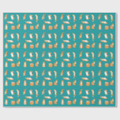 Papier Cadeau Orange Cats Funny (Plat)