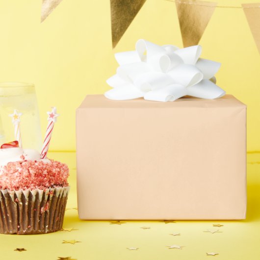 Papier Cadeau Orange Clair Brillant (Fête d'anniversaire)