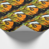 Papier Cadeau Orange Clown Poisson aquarelle peinture d'art orig (Coin)