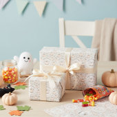 Papier Cadeau Orange & Crème Petit Citrouille Bébé Halloween