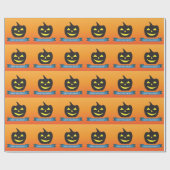 Papier Cadeau Orange de citrouille (Plat)