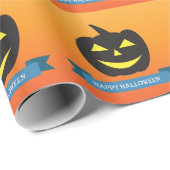 Papier Cadeau Orange de citrouille (Coin rond)