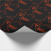 Papier Cadeau Orange effrayante drôle de noir de vacances de (Coin)