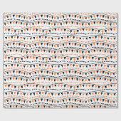 Papier Cadeau Orange et Black Halloween (Plat)