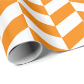 Papier Cadeau Orange et blanc Extra Gros Cervin (Coin rond)
