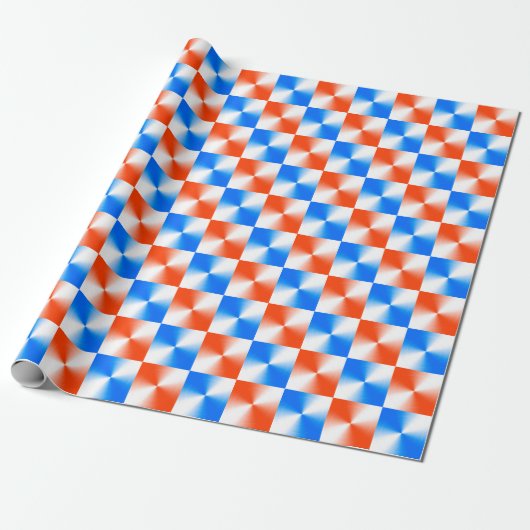 Papier Cadeau orange et bleu (Déroulé)