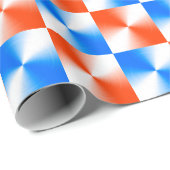 Papier Cadeau orange et bleu (Coin rond)