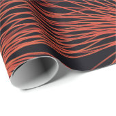 Papier Cadeau orange et noir (Coin rond)