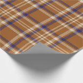Papier Cadeau Orange Glen Plaid texturé transparent motif abstra (Coin)