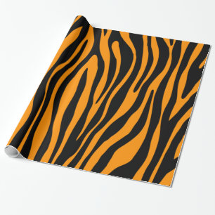 Papier Cadeau Orange Imprimé Zèbre de Princeton