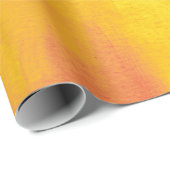 Papier Cadeau Orange Jaune moderne Abstrait (Coin rond)