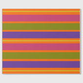 Papier Cadeau Orange, Jaune, Rouge, Vert et Violet (Plat)
