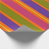 Papier Cadeau Orange, Jaune, Rouge, Vert et Violet (Coin)