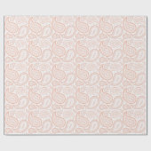 Papier Cadeau Orange lumineuse de Paisley sur le papier (Plat)