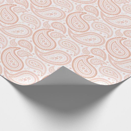 Papier Cadeau Orange lumineuse de Paisley sur le papier (Coin)