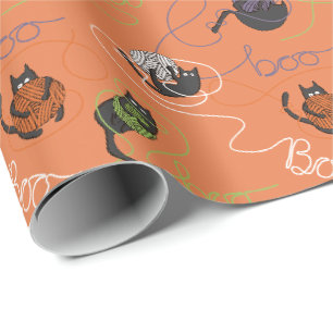 Papier cadeau orange magnifiquement emmêlé